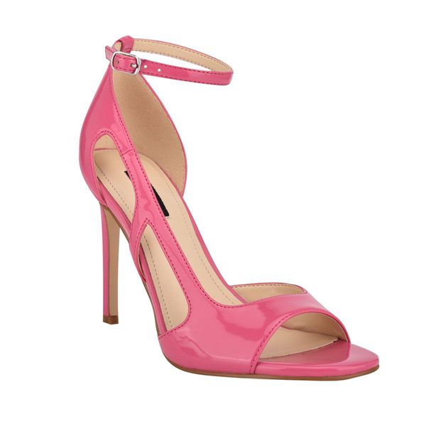 Nine West Dance Ankle Strap Pink Heeled Sandals | Ireland 67K70-7D94